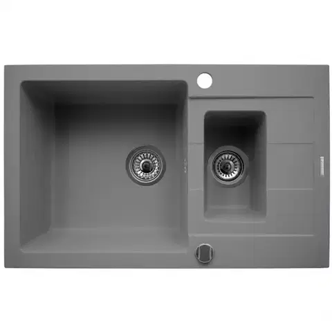 Granitové drezy Drez Sparta Plus (78x48) 1½B 1D sivý betón