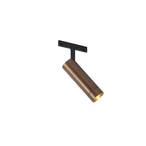 Koľajnicové svetelné systémy Moderný tmavý bronzový reflektor pre 1-fázový koľajnicový systém GU10 35mm - Slimline Uzzy