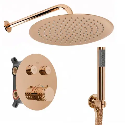 Sprchy a sprchové panely REA - Podomietková sprchová sada Lungo Diamond Copper + BOX REA-P6968