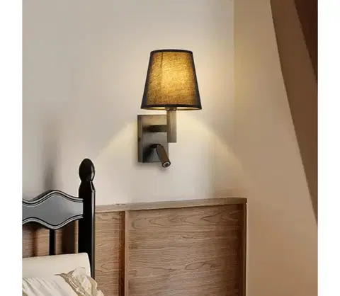 Svietidlá BRILAGI - LED Nástenná lampa DEYA 1xE14/40W/230V + LED/3W čierna BRI204