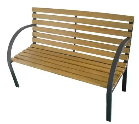 Záhradné stoličky a kreslá Kinekus Záhradná lavica TINA, kov + drevo
