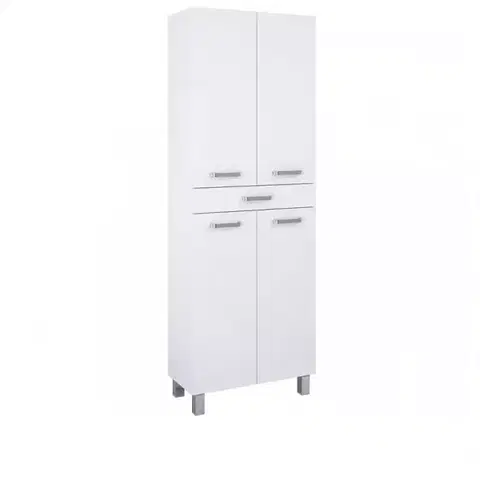 Vysoké kúpeľňové skrinky Vysoká skrinka do kúpeľne Uno 60 4D1S white