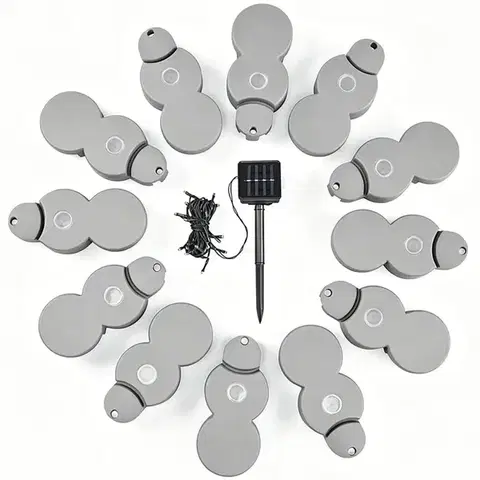 Záhradné lemovania Záhradný obrubník HD7095-2GY sivý + LED