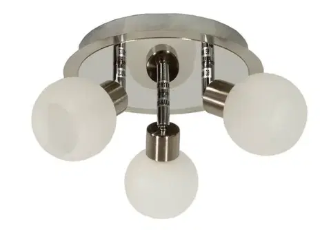 Stropná svetla Stropné svietidlo 3X40W G9 saténový chróm ALABASTER