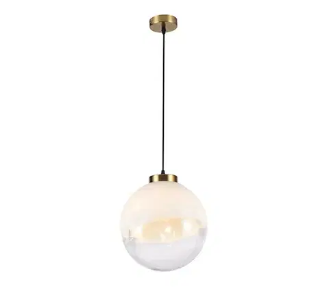 Svietidlá Viokef Lighting Závesný luster na lanku VANA 1xE27/40W/230V, krémovo-zlatý 4313700