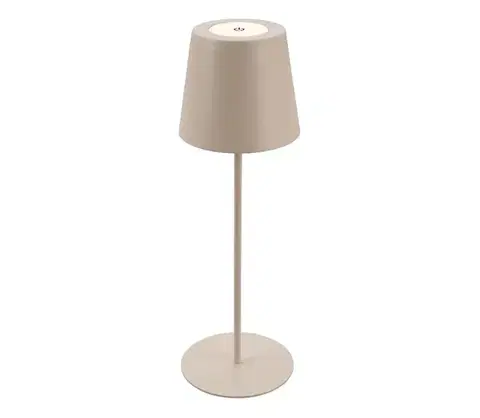 Lampy Briloner 7508011 - LED stmievateľná nabíjateľná stolná lampa LED/2,5W/5V IP44 béžová 7508011