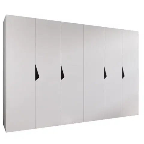 Šatníkové skrine Skriňa Sandi 1-300 (2x150) biela/čierna