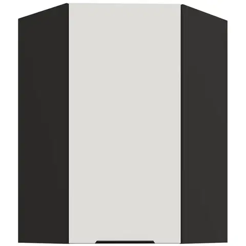 Kuchynské skrinky visiace Kuchynská skrinka Aria-WH/BL anti fingerprint 60X60 GN-90 1F (45°)