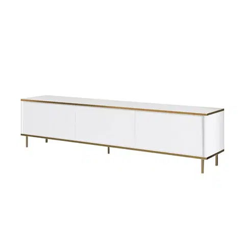 Konferenčné stolíky Televízny stolík Imaj White and Gold