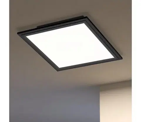 Svietidlá Eglo 900817 - LED Stropné svietidlo SALOBRENA LED/14W/230V 30x30 cm čierna 900817
