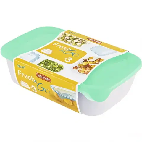 Dekorácie a bytové doplnky Dóza fresh&go 2l+1l+0,5l 242884