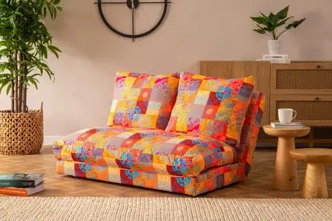 Pohovky a gauče Dvojmiestna rozkladacia pohovka Taida - Patchwork