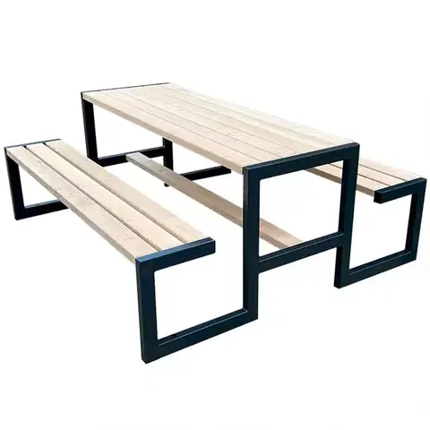Záhradné zostavy Záhradný komplet Picknick Grande prírodné drevo