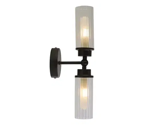 Svietidlá Searchlight 29982BK - Nástenné svietidlo IMPERIAL 2xG9/33W/230V čierna 29982BK