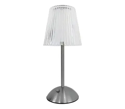 Lampy  LED Stmiev. dotyková nabíjacia stolná lampa ELBA LED/1,6W/800 mAh matný chróm/číra ML1291