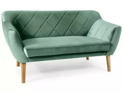 Pohovky Signal Pohovka KARO 2 VELVET | buk Farba: Zelená / Bluvel 78