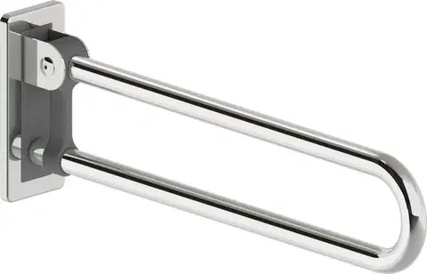 Držadlá k vani DEANTE - Ľahnený oceľ, antracit Nástenná madlo, skladacia - 70 cm NIL_042D