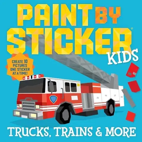 Nalepovačky, vystrihovačky, skladačky Paint by Sticker Kids: Trucks, Trains & More - Workman Publishing Company