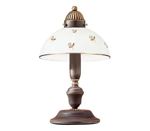 Lampy Kolarz 731.73.170 - Stolná lampa NONNA 1xE27/75W/230V, kvetinový vzor, ružové zlato 731.73.170