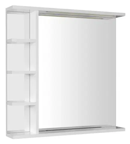 Kúpeľňové zrkadlá AQUALINE - KORIN STRIP zrkadlo s LED osvetlením a poličkami 70x70x12cm KO360S