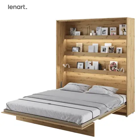 Postele Dig-net nábytok Sklápacia posteľ Lenart BED CONCEPT BC-13 dub artisan | 180 x 200 cm