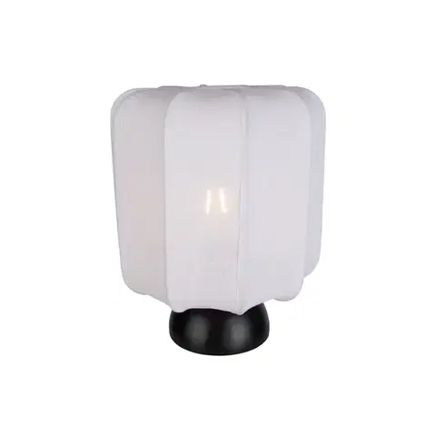 Stolné lampy Japandi stolná lampa čierna s bielym tienidlom - Nori