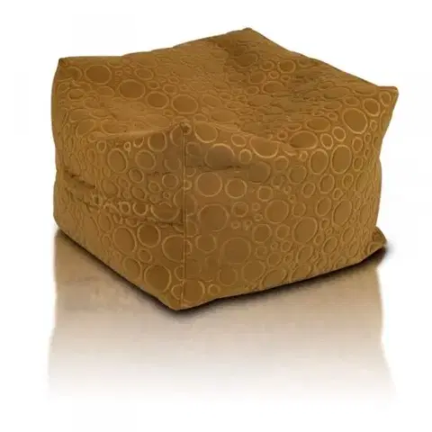 Sedacie vaky a kocky Sedací vak taburetka CUBO Exclusive TiaHome - Hnedá
