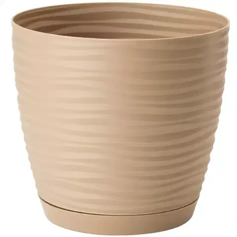 Záhrada Sahara Petit okrúhly s podstavcom 11 cm caffe latte