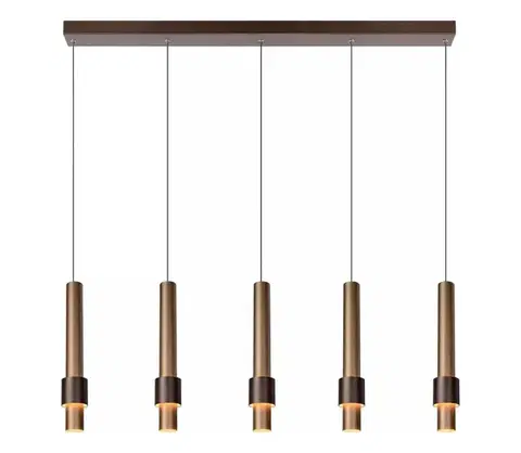 Svietidlá Lucide 24402/30/96 -LED Stmievateľný luster na lanku MARGARY 5xLED/4,2W/230V mosadz 24402/30/96