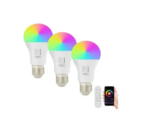 Žiarovky  NEO LITE SMART sada 3x žárovka LED E27 11W RGB+CCT, stmívatelná, Wi-Fi, Beacon, DO, TUYA 07733CDO