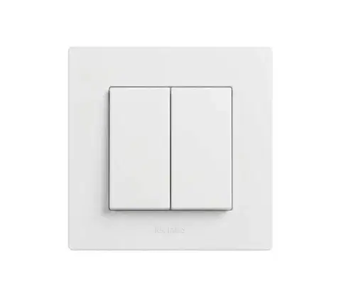 Predlžovacie káble Legrand - Dvojitý schodiskový vypínač 6+6 s rámikom NILOE STEP biela LR0060+LR0053