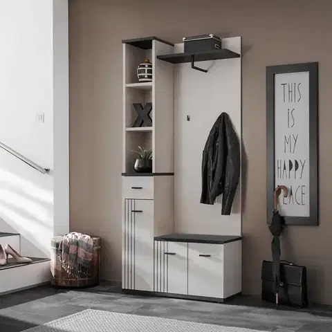 Predsieňový nábytok Predsieňový nábytok Hugo I Cc Hg1 Kašmír/Čierna