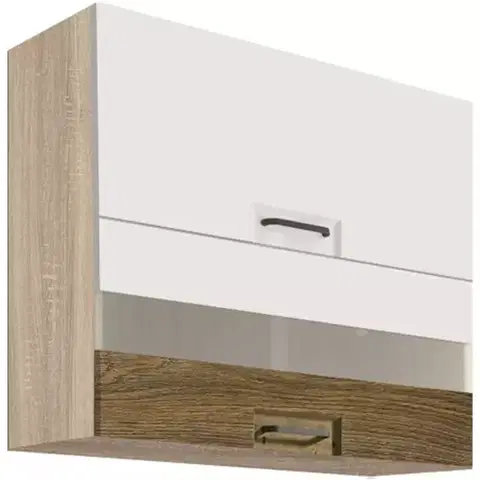 Kuchynské skrinky visiace Skrinka do kuchyne Favorit 41g Sonoma/White+Ribbeck