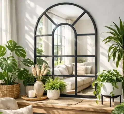 Dekorácie a bytové doplnky Dekoratívne zrkadlo vitráž black 40cm x 60cm