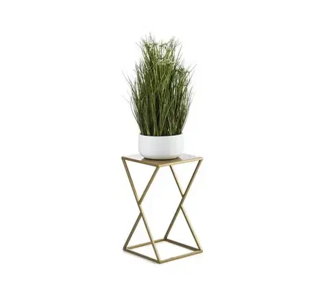 Stojany na kvetiny HowHomely Stojan na kvety LOFT 40x23,5 cm zlatá 10-1623-40-zloty