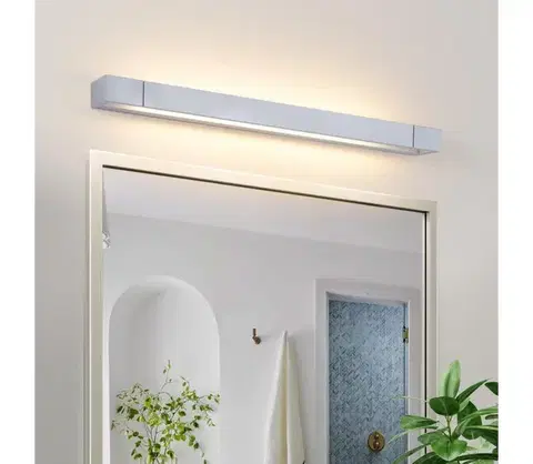 Kúpeľňové zrkadlá BRILAGI-LED Kúpeľňové osvetlené zrkadlo AQUA LINE LED/18W/230V 60 cm IP44 matný chróm BRI314