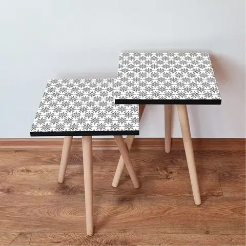Konferenčné stolíky Odkladací stolík 2SHP Black, 2 ks
