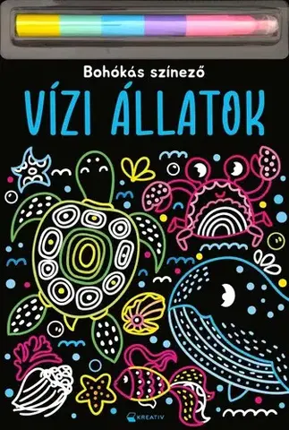 Pre deti a mládež - ostatné Vízi állatok - Bohókás színező