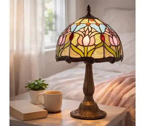 Lampy BRILAGI - Tiffany vitrážová stolná lampa LORAS 1xE14/40W/230V 63006