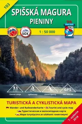 Turistika, skaly Spišská Magura - Pieniny - TM 103 - 1: 50 000