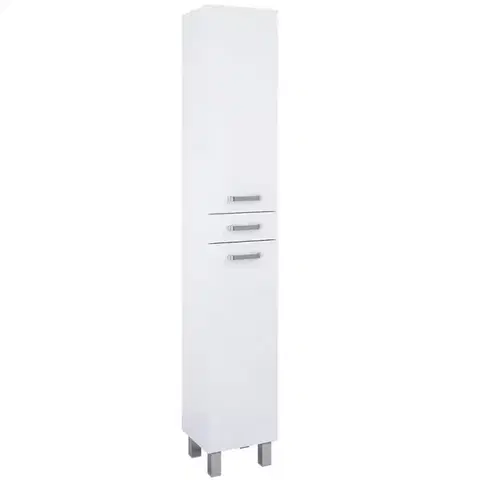 Vysoké kúpeľňové skrinky Stĺpik Uno 30 2D1S white