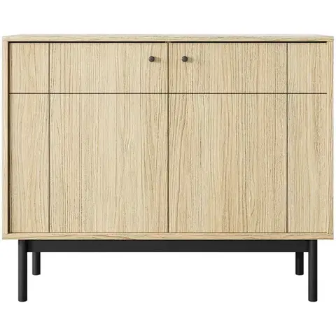 Komody do spálne Komoda Japandi K104 dub linea