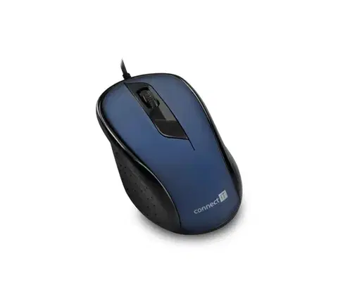 Klávesnice a myši CONNECT IT CMO-1200-BL - Drôtová myš 1000 DPI čierna/modrá CMO-1200-BL