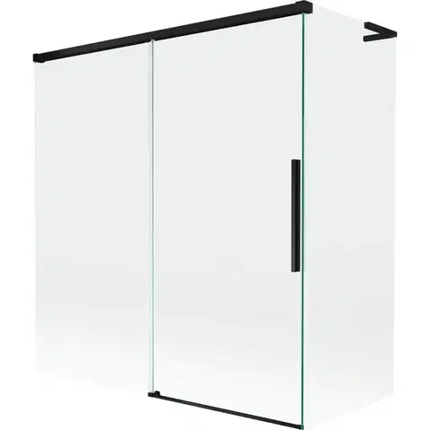 Sprchové dvere MEXEN/S - Rox L vaňová zástena 2-krídlová posuvná 150 + 70 x 150, transparent, čierna 8C9L-150-070-70-00