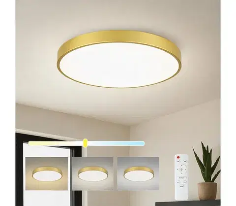 Svietidlá BRILAGI - LED stmievateľné svietidlo POOL LED/60W/230V 3000-6000K pr. 60 cm zlaté + diaľkové ovládanie BRI561
