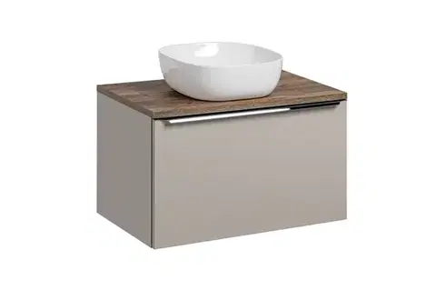 Skrinky s umývadlom ArtCom Kúpeľňová skrinka s umývadlom a doskou SANTA Fe Taupe DU80/1 | 80 cm