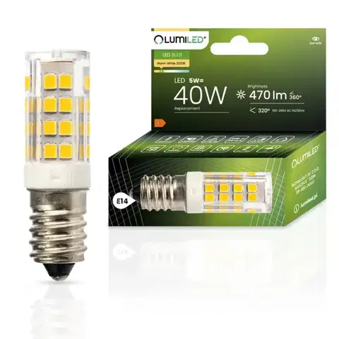 Žiarovky E14 Žiarovka E14 T25 chladnička 2835 51D 5W 470LM CB