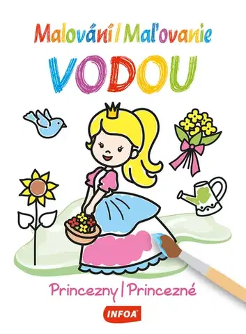 Nalepovačky, vystrihovačky, skladačky Malování vodou / Maľovanie -BO-Princezny / Princezné (CZ/SK vydanie)