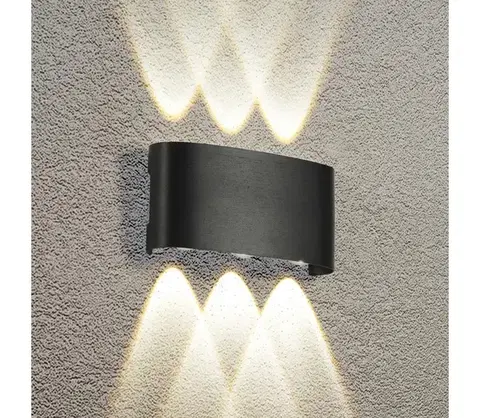 Svietidlá HÖFFTECH - LED Vonkajšie nástenné svietidlo UP&DOWN 6xLED/1W/230V IP65 14828