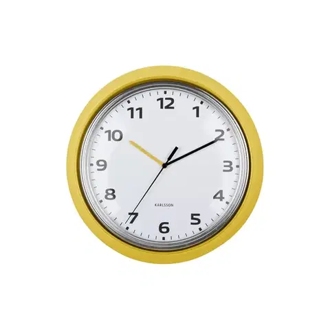 Hodiny Karlsson 6006YE dizajnové nástenné hodiny žltá, pr. 34 cm